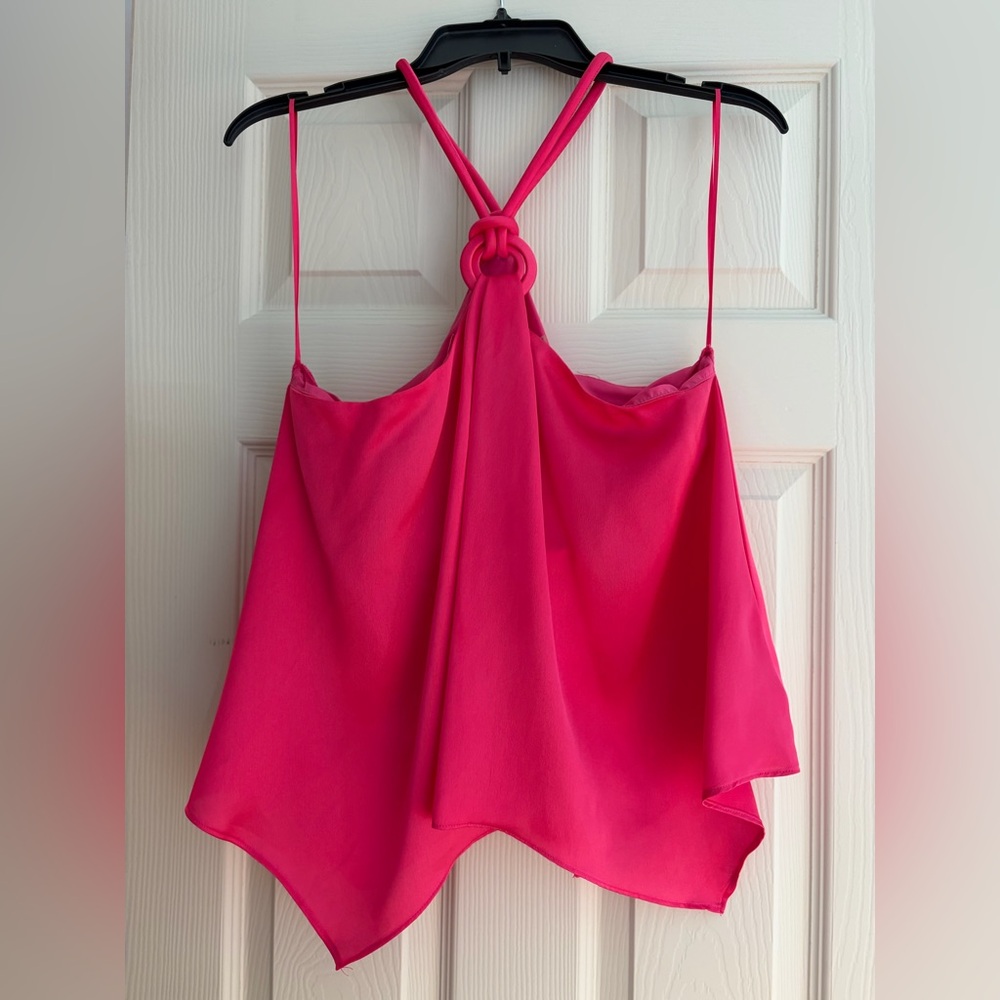 DO+BE Fuchsia Knot-Back Flowy Camisole